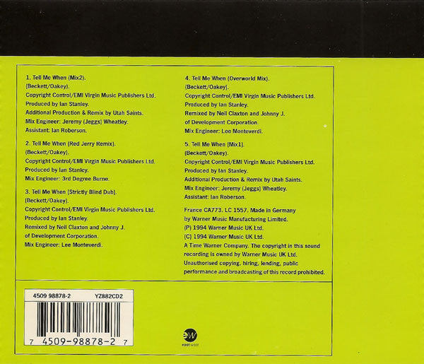 The Human League : Tell Me When (CD, Single, CD2)
