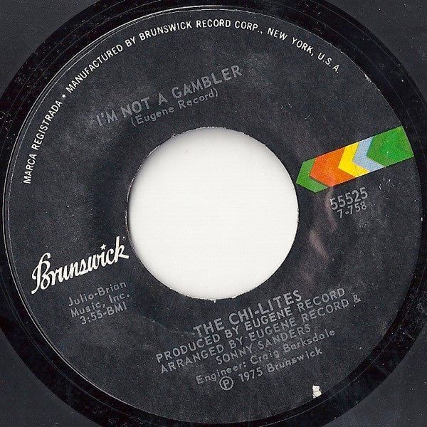 The Chi-Lites : The Devil Is Doing His Work / I'm Not A Gambler (7")