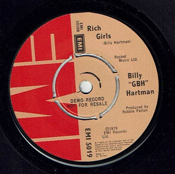 Billy Hartman : Return To Sender (7", Single, Promo)