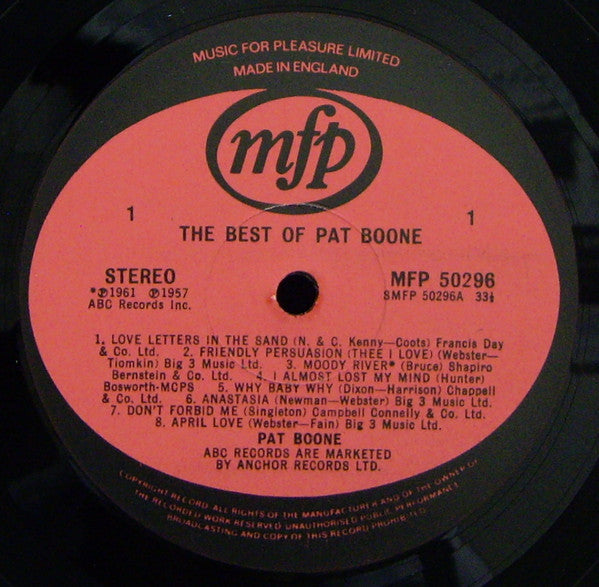 Pat Boone : The Best Of Pat Boone (LP, Comp)