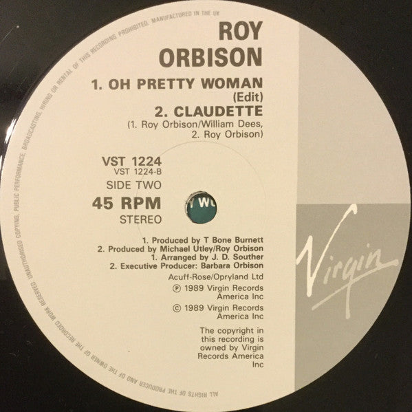 Roy Orbison And Friends : Oh Pretty Woman (12")
