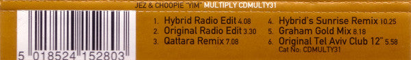 Jez & Choopie : Yim (CD, Single)