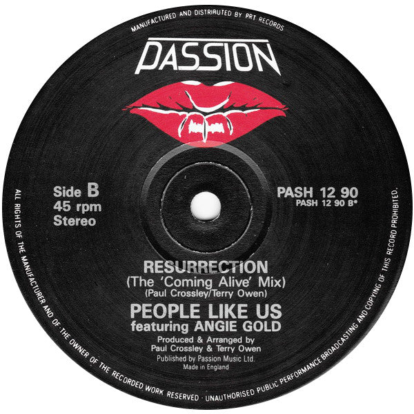 People Like Us (2) Featuring Angie Gold : Resurrection (12")