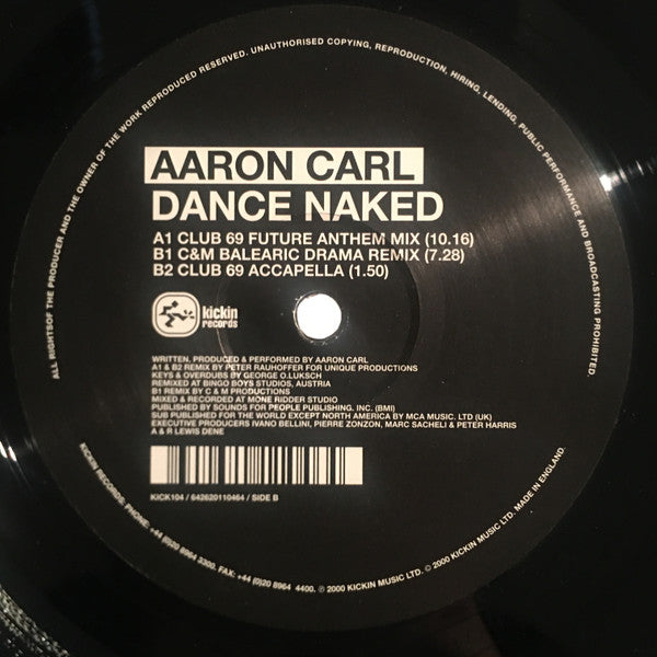 Aaron-Carl : Dance Naked (Mixes) (12")