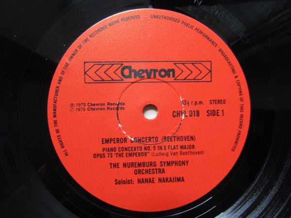 Ludwig van Beethoven, Nürnberger Symphoniker Conducted By Räto Tschupp, Hanae Nakajima : The Emperor Concerto No. 5 In E Flat Major (LP)