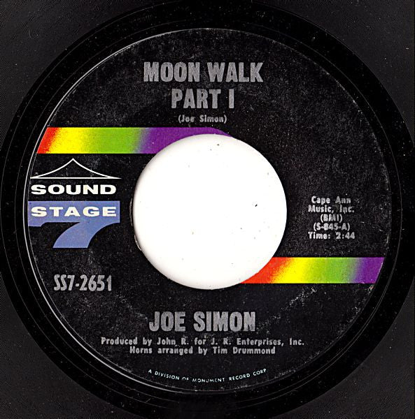 Joe Simon : Moon Walk (7", Single, Styrene, Pit)