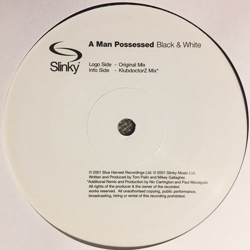 A Man Possessed : Black & White (12")