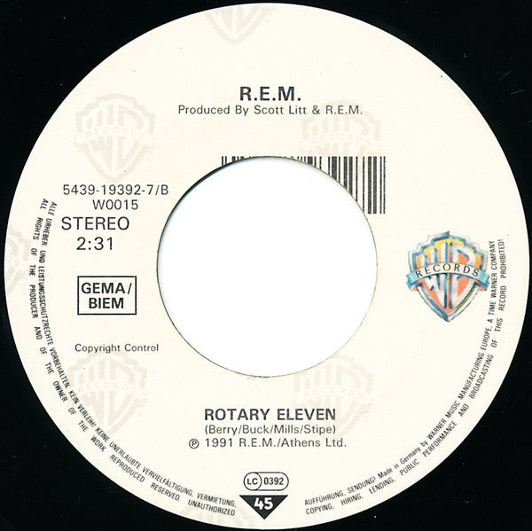 R.E.M. : Losing My Religion (7", Single, Lar)