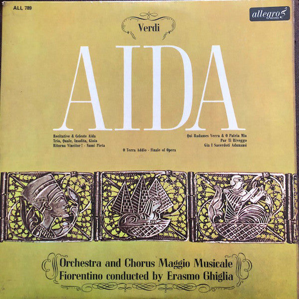 Giuseppe Verdi, Orchestra Del Maggio Musicale Fiorentino And  Coro Del Maggio Musicale Fiorentino , Conducted By Erasmo Ghiglia : Aida (LP, Album)