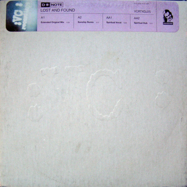 D*Note : Lost And Found (12", Promo)