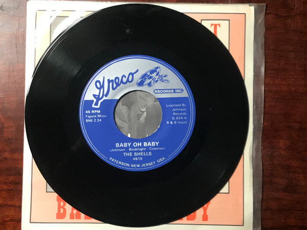 The Shells : Baby Oh Baby / What's In An Angels Eyes (7", Single, RE)