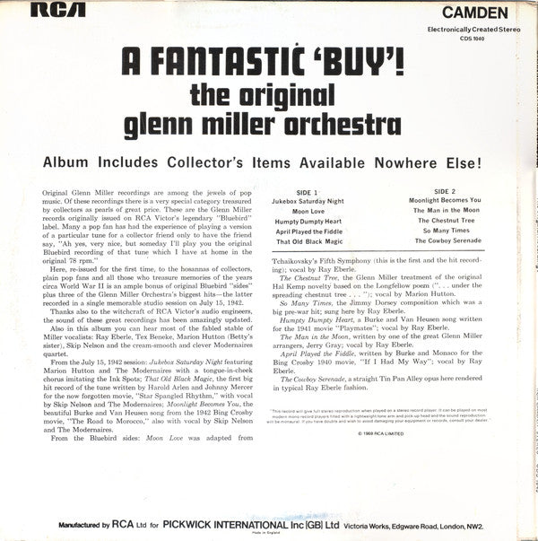 Glenn Miller And His Orchestra : The Original Recordings (LP, Comp)