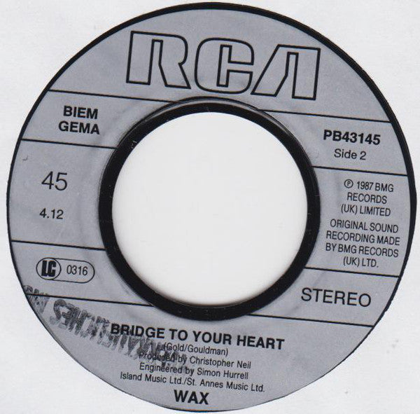 Wax (6) : Anchors Aweigh (7", Single)