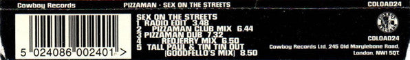 Pizzaman : Sex On The Streets (CD, Single)