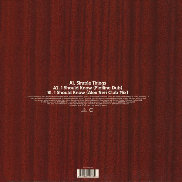 Dirty Vegas : Simple Things (12")