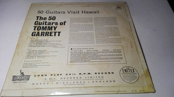 The 50 Guitars Of Tommy Garrett : 50 Guitars Visit Hawaii (LP, Mono)
