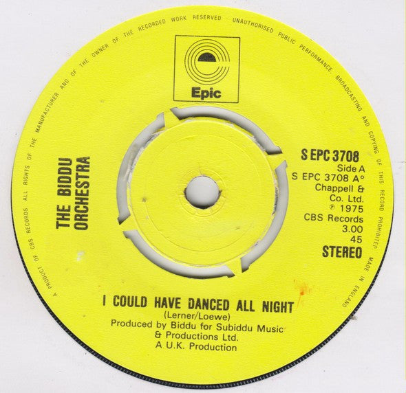 Biddu Orchestra : I Could Have Danced All Night / Jump For Joy (7", Single)