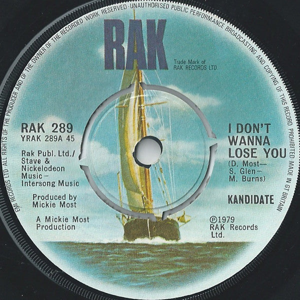 Kandidate : I Don't Wanna Lose You (7", Single, Pic)