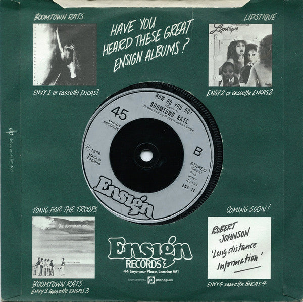 The Boomtown Rats : Like Clockwork (7", Single, RE, Sil)