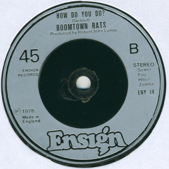 The Boomtown Rats : Like Clockwork (7", Single, RE, Sil)