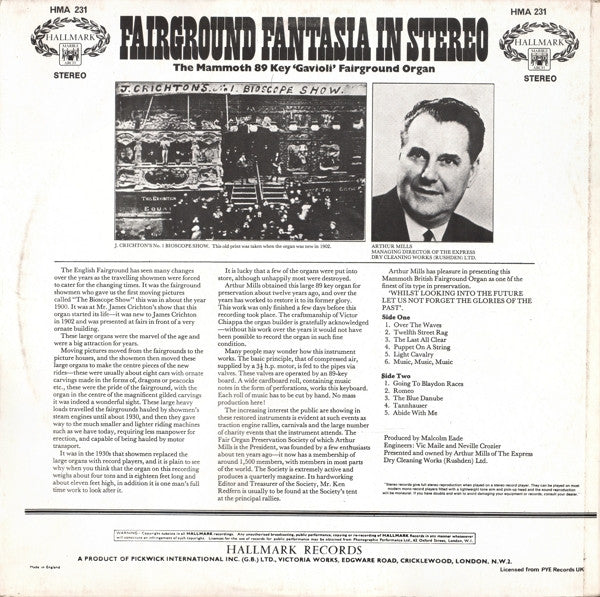 The Great Gavioli Organ : Fairground Fantasia In Stereo (LP, RE)