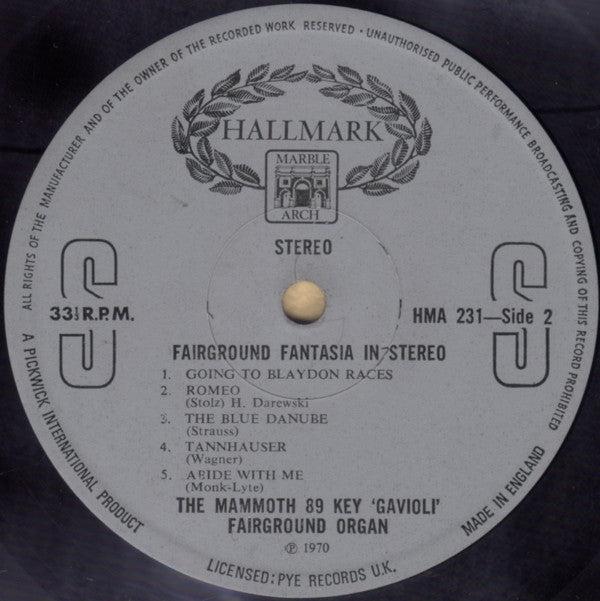 The Great Gavioli Organ : Fairground Fantasia In Stereo (LP, RE)