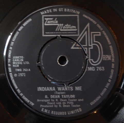 R. Dean Taylor : Indiana Wants Me (7", Single, Kno)