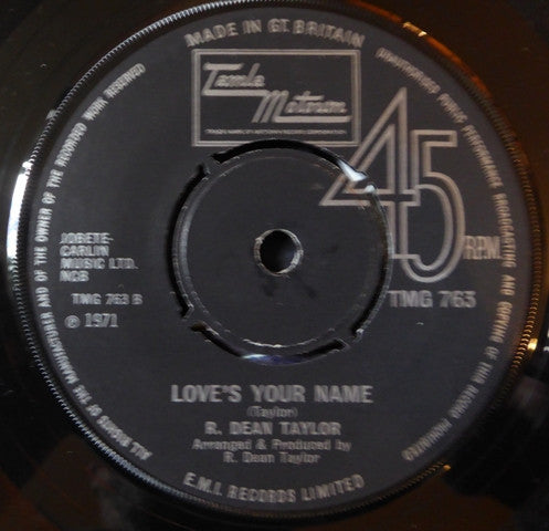 R. Dean Taylor : Indiana Wants Me (7", Single, Kno)