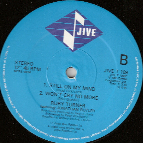 Ruby Turner With Jonathan Butler : The Ruby Turner EP (12", EP)