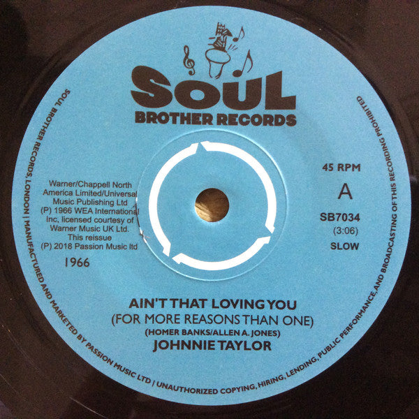 Johnnie Taylor : Ain't That Loving You (For More Reasons Than One) (7")