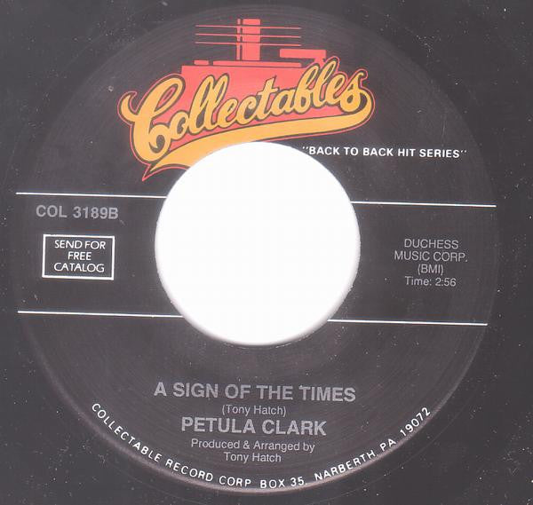 Petula Clark : My Love / A Sign Of The Times (7", Single, RE)