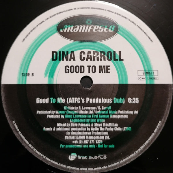 Dina Carroll : Good To Me (12")