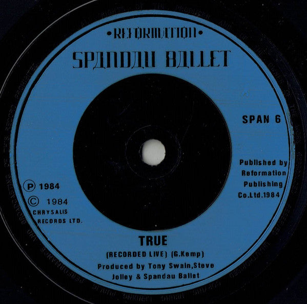 Spandau Ballet : Round And Round (7", Single, Blu)