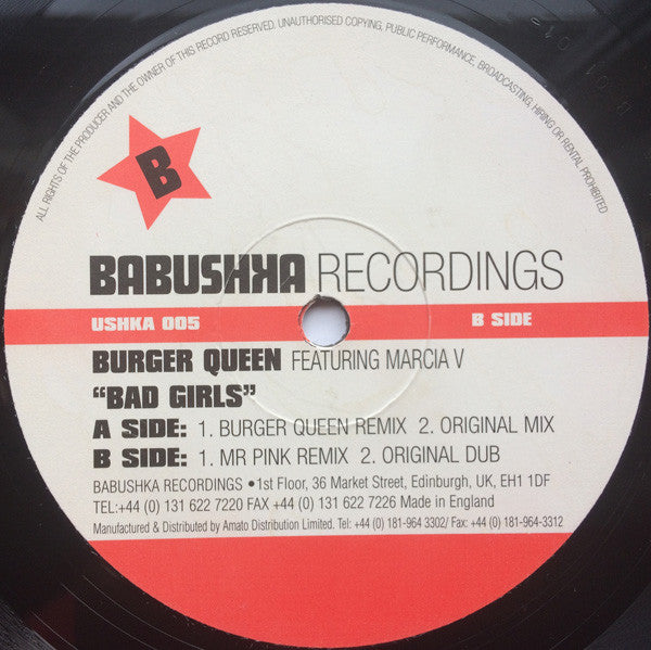 Burger Queen : Bad Girls (12")