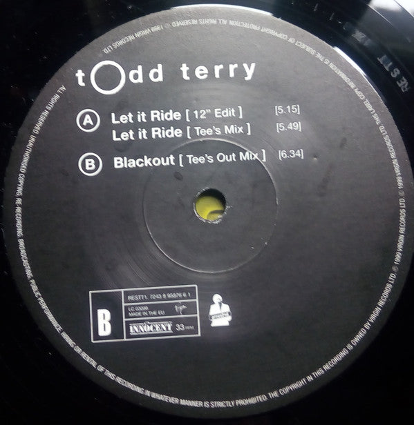 Todd Terry : Let It Ride (12")