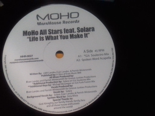 MoHo All Stars Feat. Solara : Life Is (What You Make It) (12")