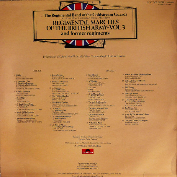 Coldstream Guards : Regimental Marches Of The British Army - Vol 3 (LP)