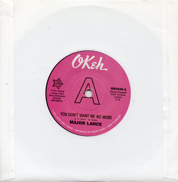 Major Lance : You Don't Want Me No More/ Don't Fight It (7", Single, Promo, RE)