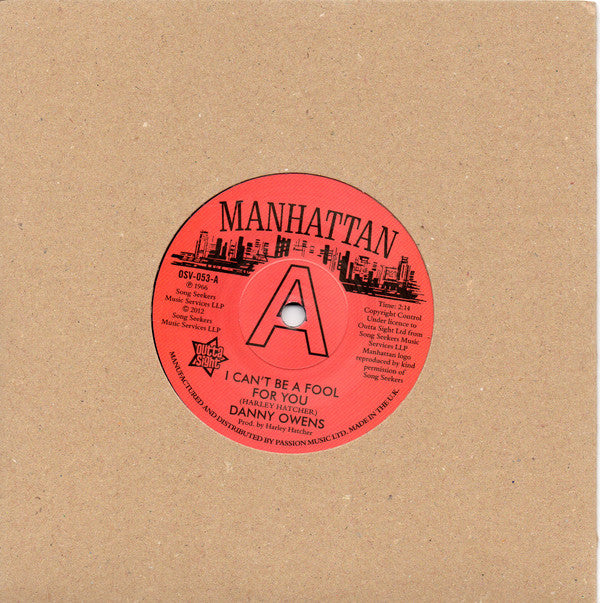 Danny Owens / Lydia Marcelle : I Can't Be A Fool For You / It's Not Like You (7", Single, Promo)