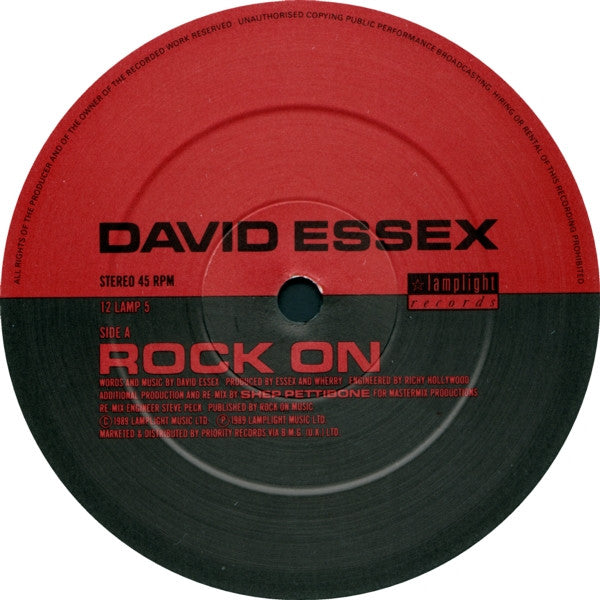 David Essex : Rock On (Extended Re-mix By Shep Pettibone) (12")