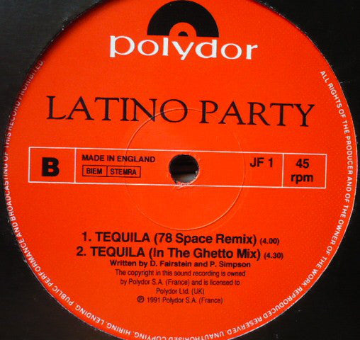 Latino Party : Tequila (12")