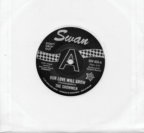The Showmen : Our Love Will Grow  (7", Promo, RE)