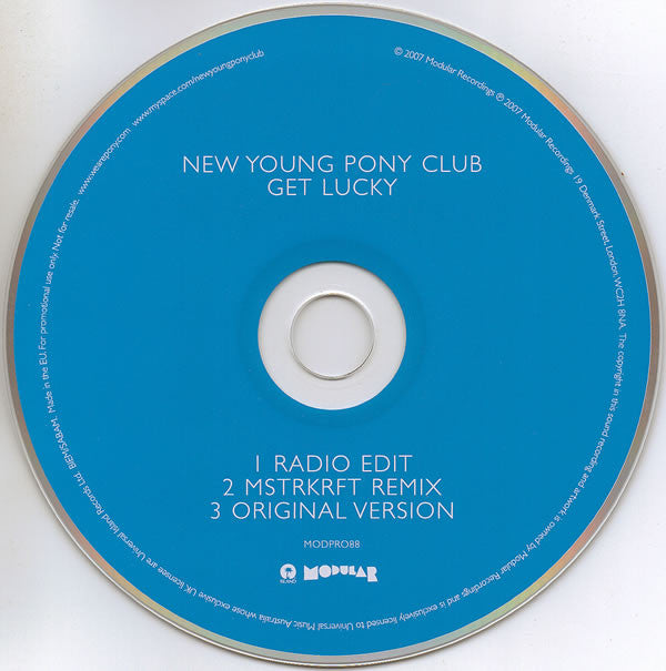 New Young Pony Club : Get Lucky (CD, Single, Promo)