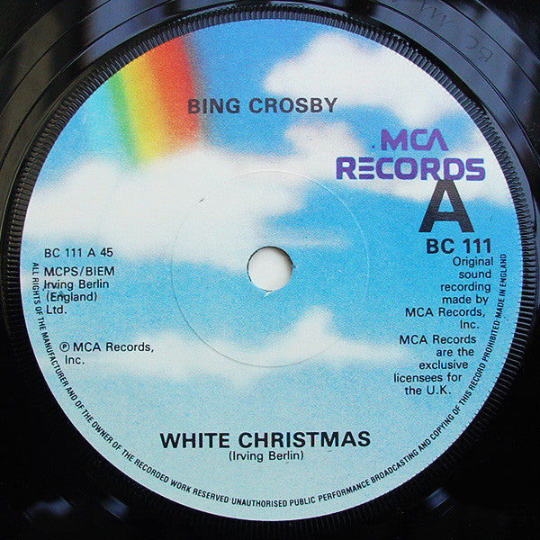 Bing Crosby : White Christmas  (7", Single, RE, Chr)