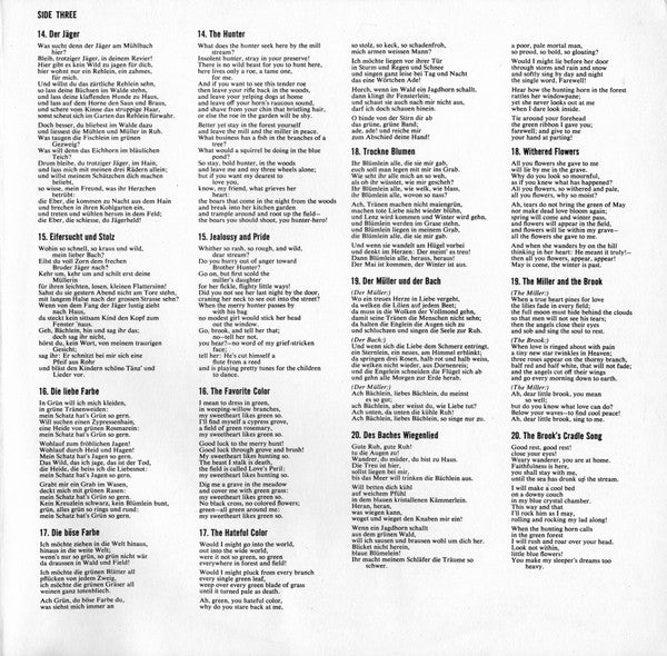 Franz Schubert, Gerhard Hüsch, Hanns Udo Müller : Schubert: Die Schöne Müllerin D.795 (LP, Mono)