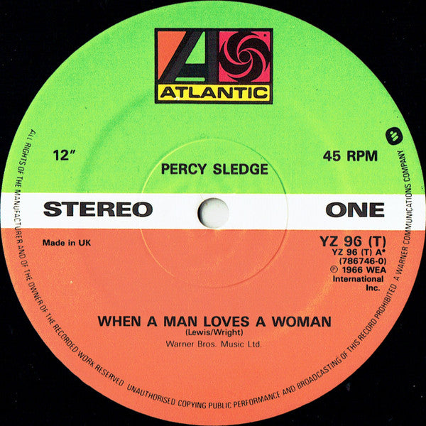 Percy Sledge : When A Man Loves A Woman (12", Single, Dam)