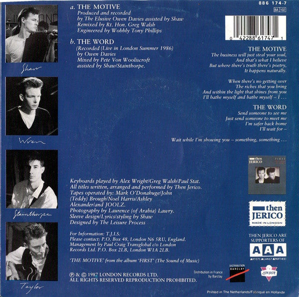 Then Jerico : The Motive (7", Single)