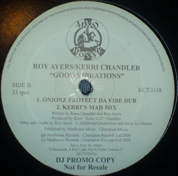 Roy Ayers / Kerri Chandler : Good Vibrations (12", Promo)