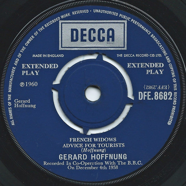 Gerard Hoffnung : Hoffnung At The Oxford Union (7", EP, Mono)