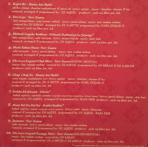 Various : The Kajra Re:Mix By DJ Aqeel - Top Ten YRF Remixes (CD, Comp)